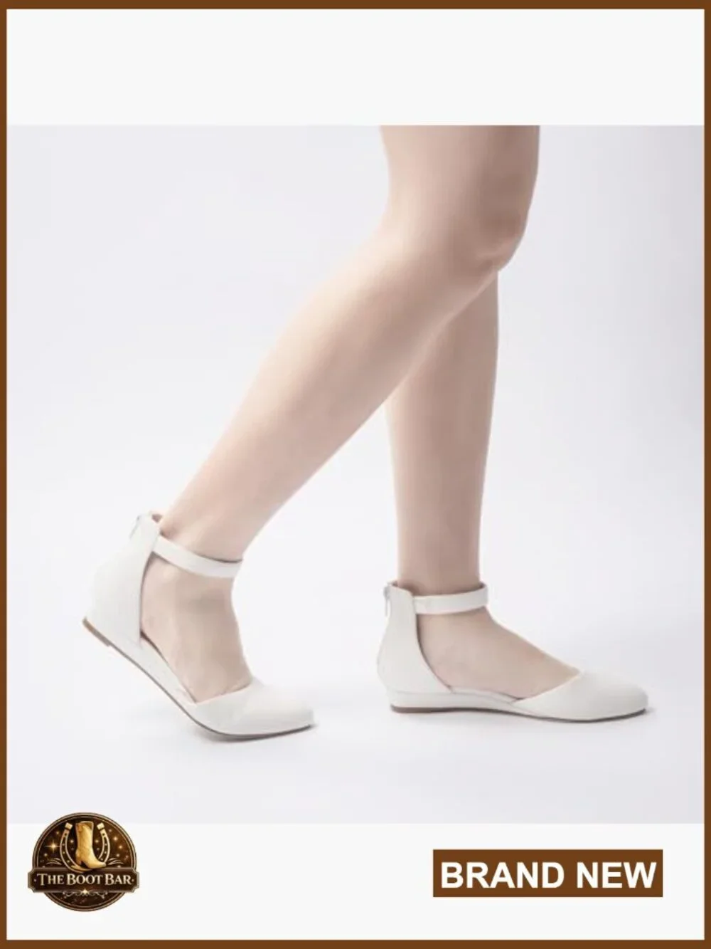Low Wedge Heel Flats with Ankle Strap, Pointed Toe Dress Shoes for Work Wedding